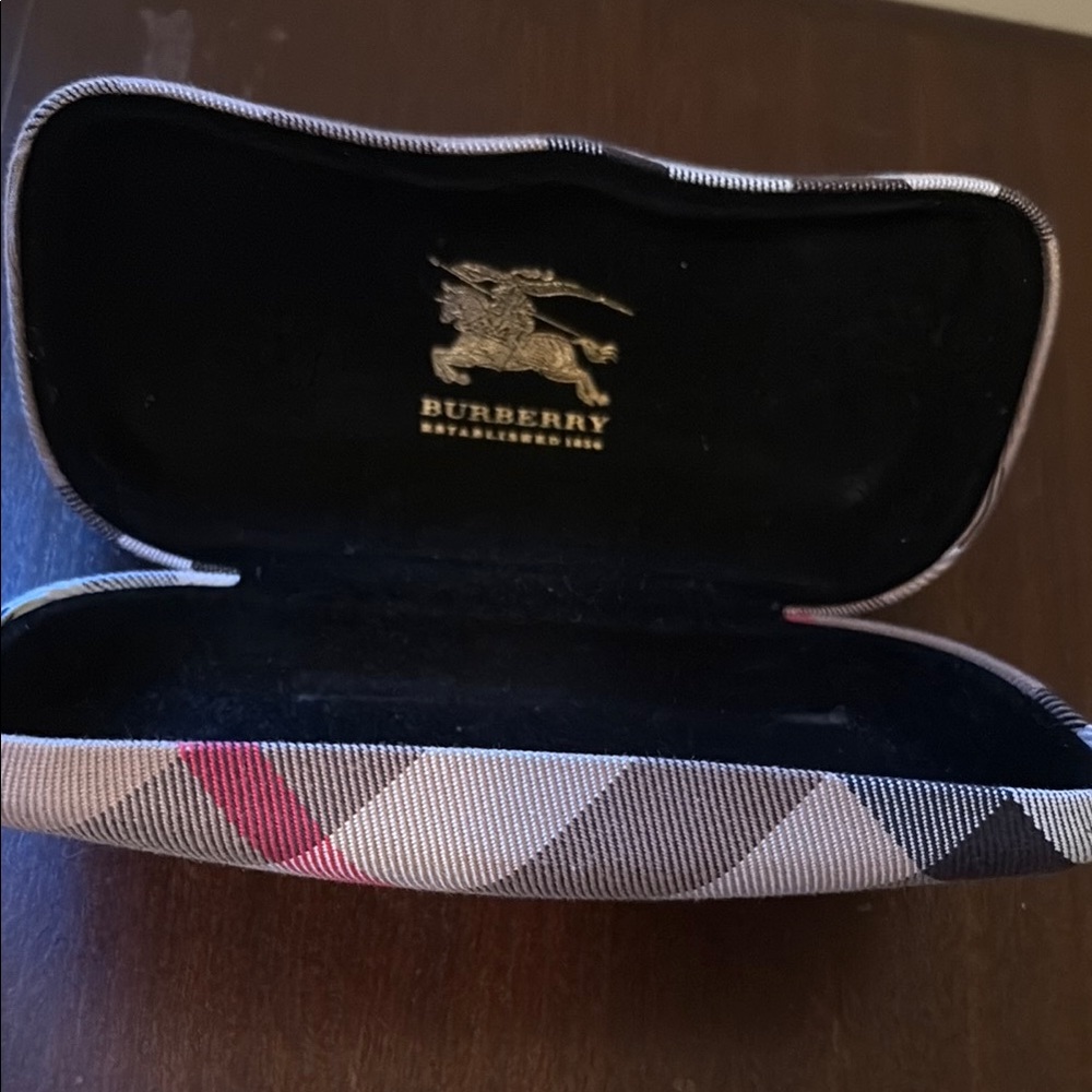 Burberry Eyeglasses Fabric Nova Check Pattern Hard Clamshell CASE ONLY Italy - Picture 3 of 4